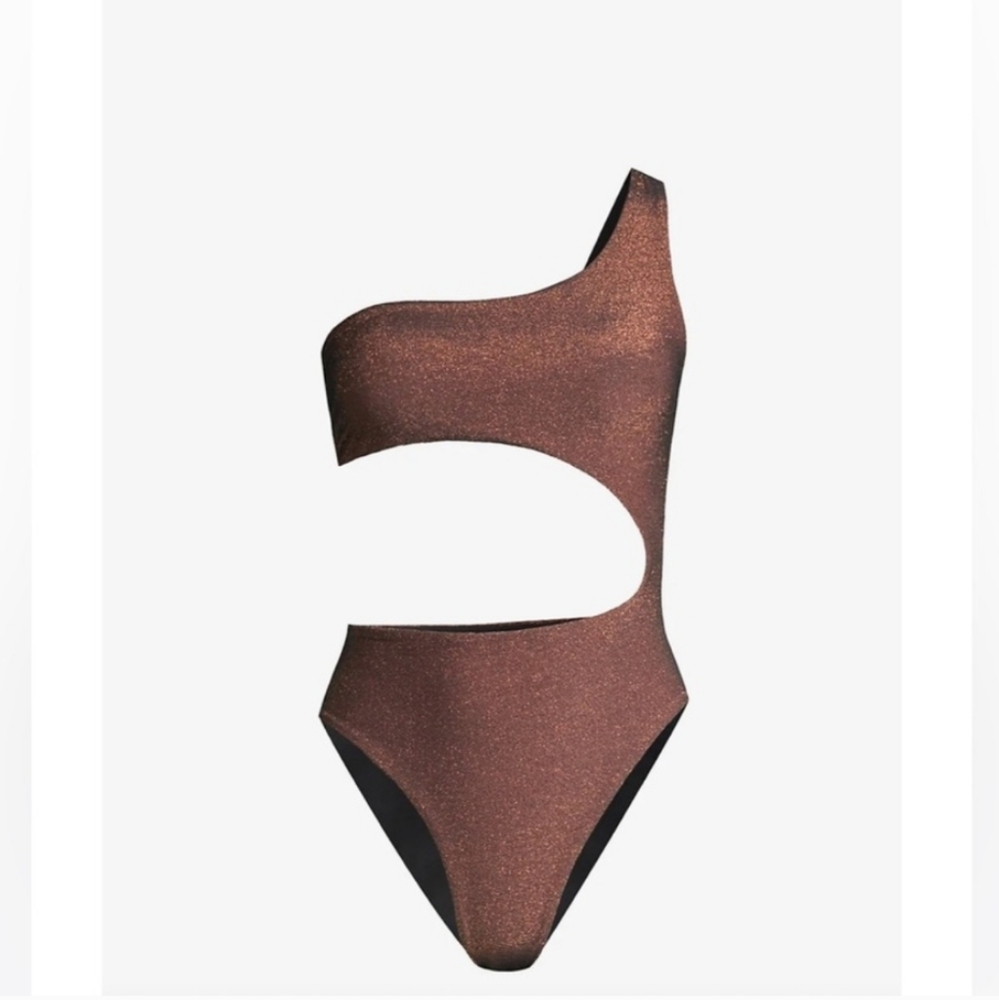 Marea One Piece Swim In Shiny Brown